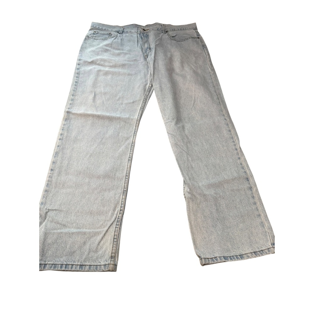 George Mens Regular Fit Light Wash Blue Denim Jeans 40x32 GM08465